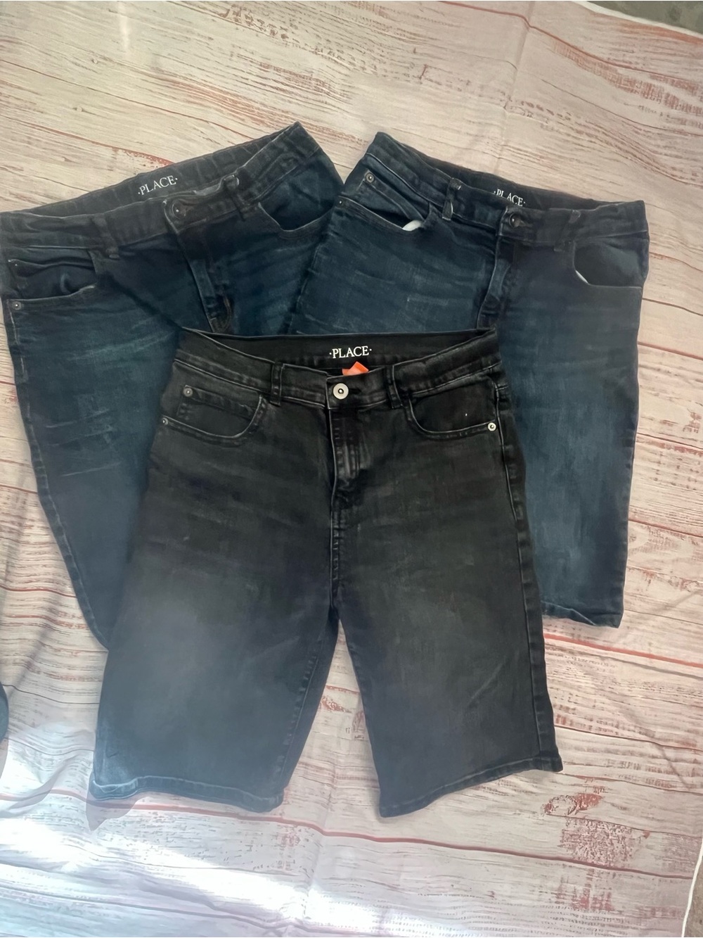 The Children's Place Boys  blue/black Jean shorts